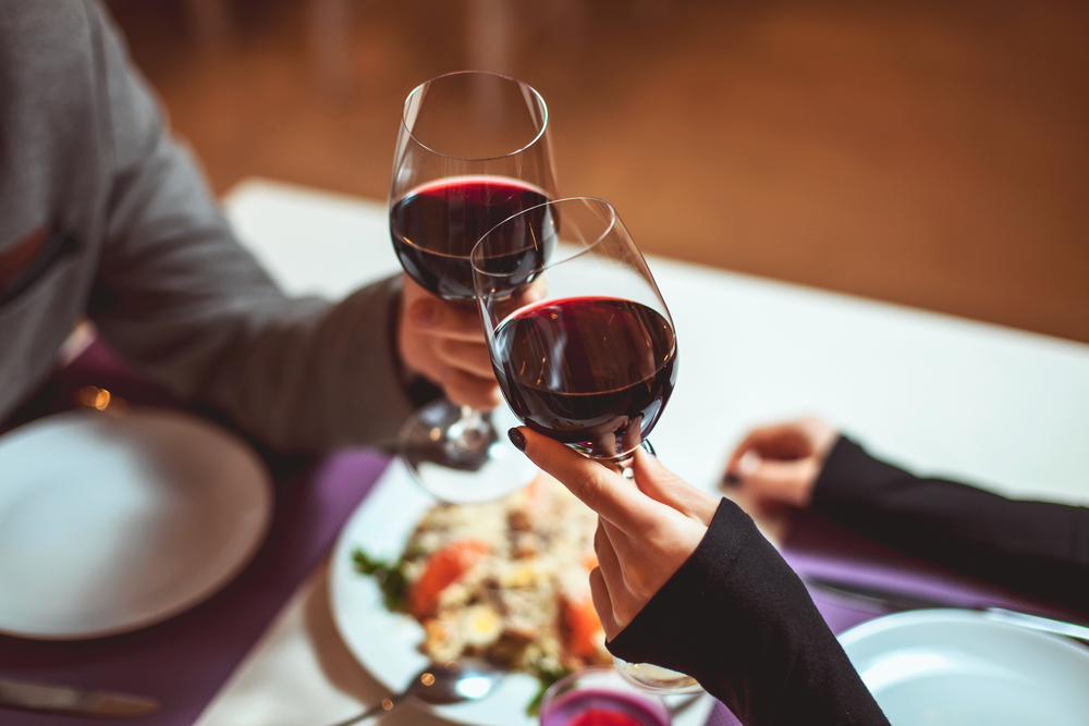 Dining experience with wine on a tour
